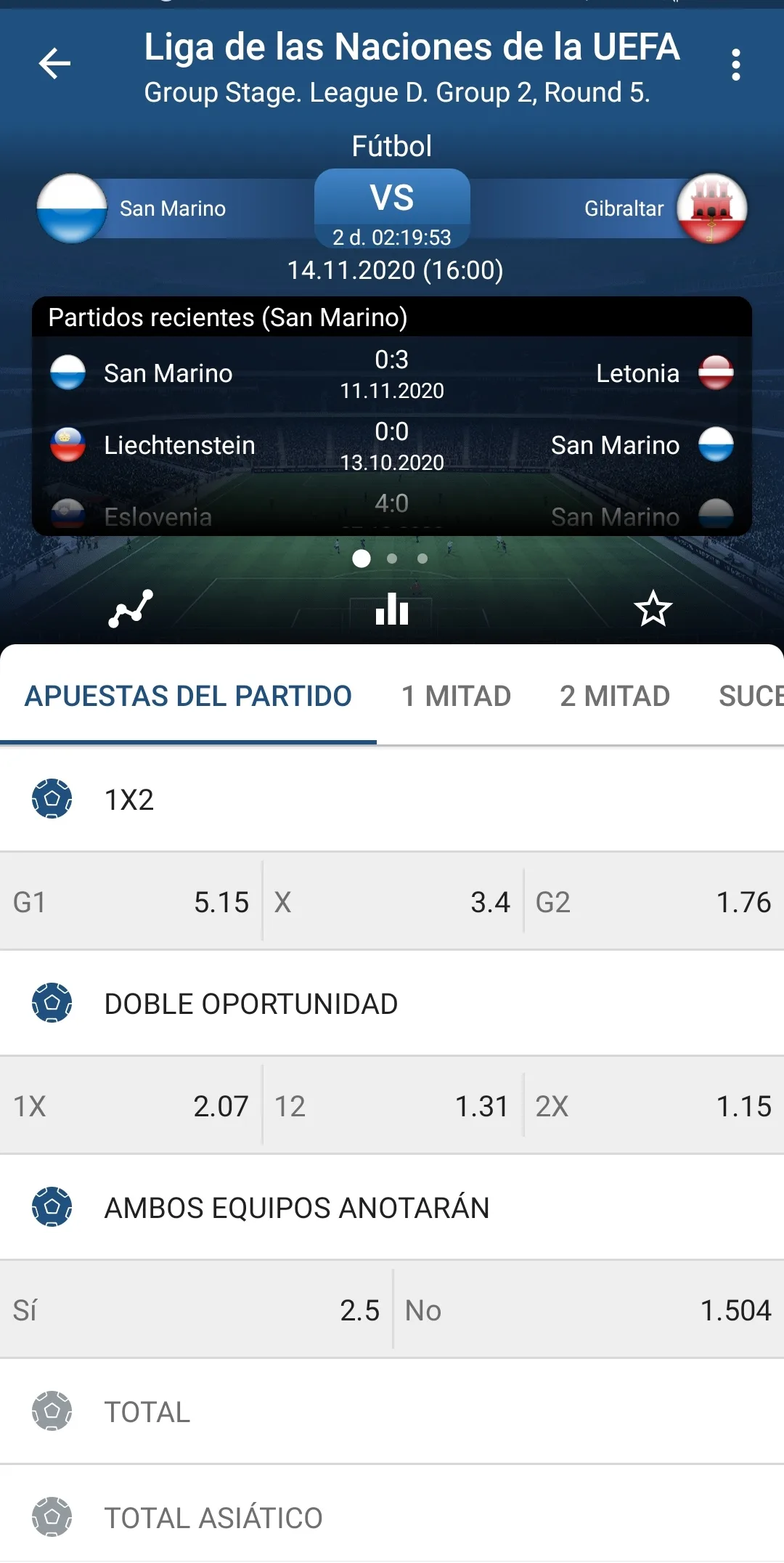 aplicación 1xBet
