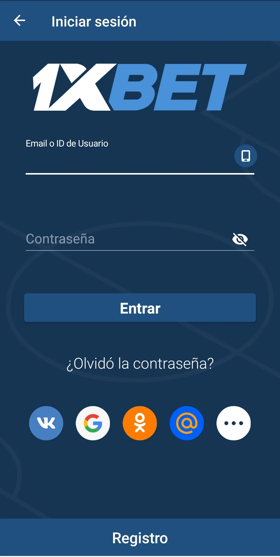 descargar 1xBet apk sport